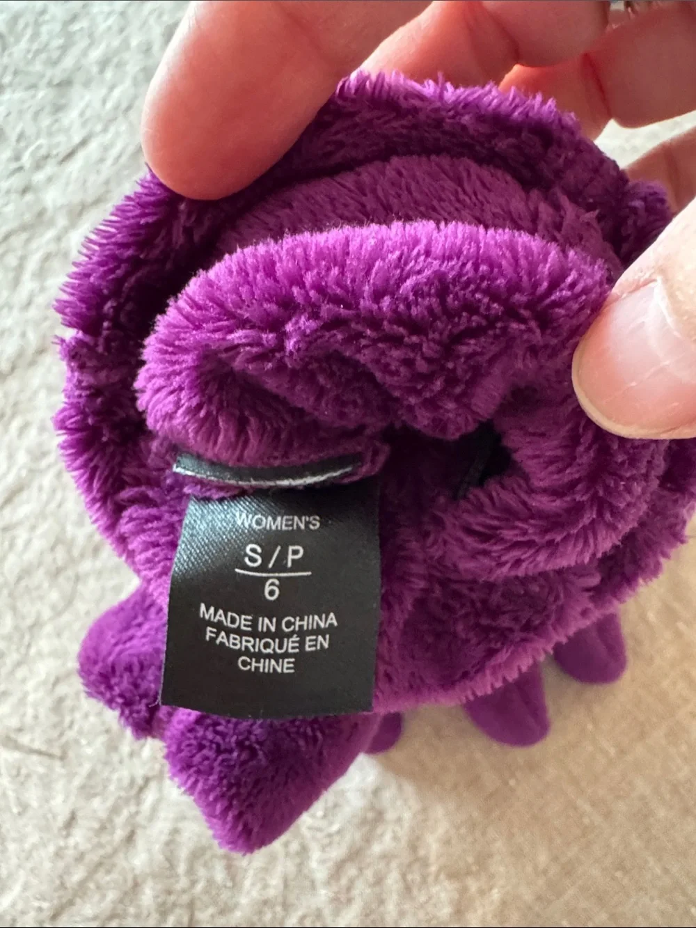 Bright Magenta Fleece Glove Pair with sensor tips.